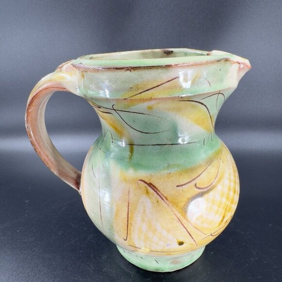 Vintage Italian Pottery Pitcher Carafe Hand Made Ceramic Made In Italy Decor VTG - Picture 13 of 16